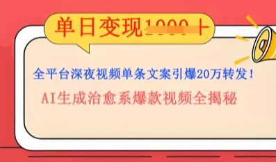全平台深夜文案新风口:DeepSeek生成百万播放量金句,治愈系内容涨粉速度快4倍-OPC项目驿站