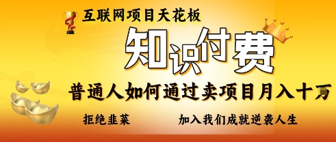 互联网项目天花板，知付付费项目，普通人如何通过卖项目月入十个，拒绝韭菜【揭秘】-OPC项目驿站 